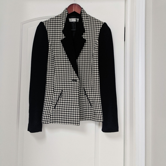 Tahari Arthur S Levine Houndstooth Jacket, sz XS - Picture 2 of 14